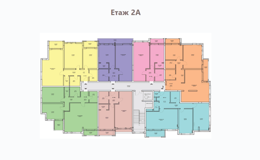 Разпределение Етаж 2А Разпределение Етаж 2А